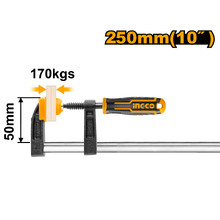 Струбцина F образная 250мм (50Х250) INGCO HFC020503