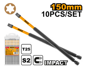 Набор ударных бит T25 10шт 150мм INGCO SDBIM11T2563