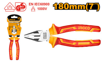 Плоскогубцы диэлектрические 180 мм INGCO HICP28188